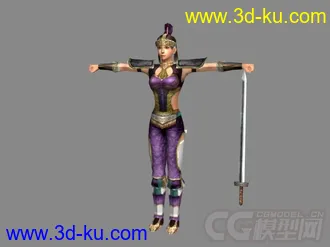 3D打印模型三国女护卫的图片