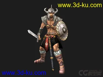 3D打印模型一个北欧男战士的图片