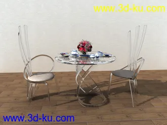 3D打印模型造型桌椅-水晶的图片