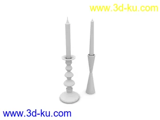 3D打印模型蜡烛，烛台，烛座的图片