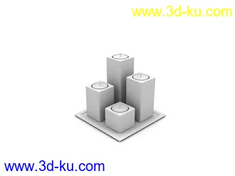 3D打印模型蜡烛，烛台，烛座的图片
