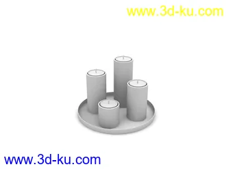 3D打印模型蜡烛，烛台，烛座的图片