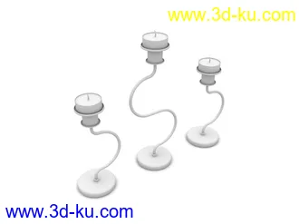 3D打印模型蜡烛，烛台，烛座的图片