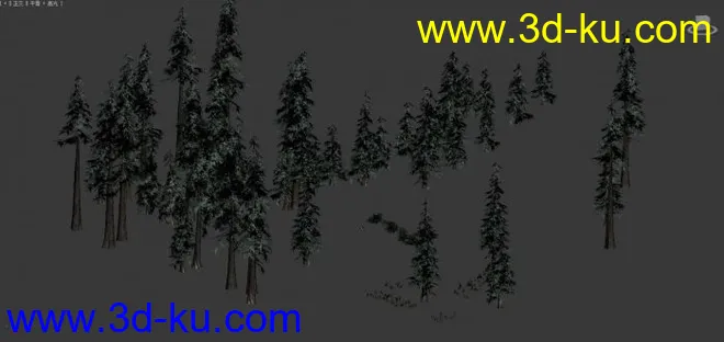 一组龙腾世纪植物 松树模型的图片1