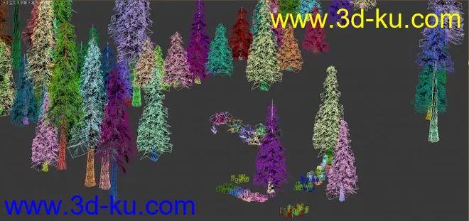 一组龙腾世纪植物 松树模型的图片3