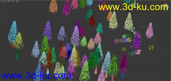 一组龙腾世纪植物 松树模型的图片4
