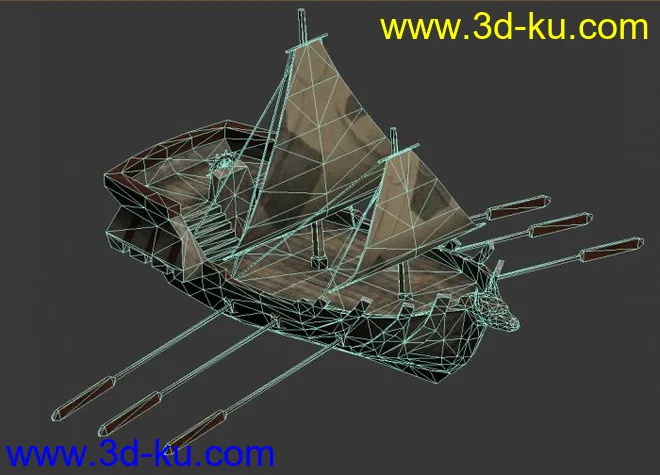 龙腾世纪一艘小帆船模型的图片3