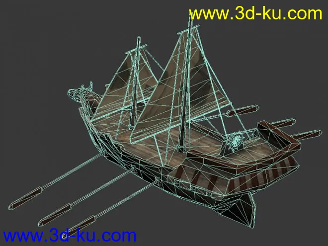 龙腾世纪一艘小帆船模型的图片4