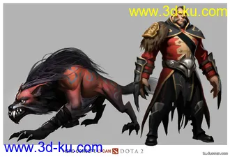 Dota人物模型锤子男和狼人低模的图片