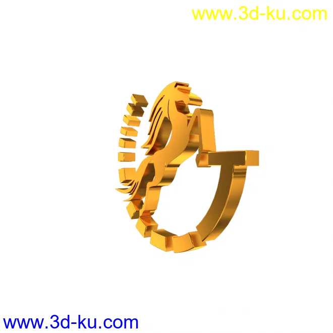 黄金logo金属标识设计模型的图片2