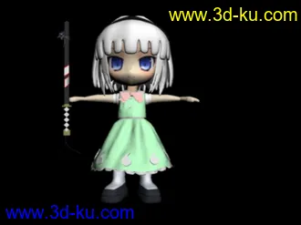 3D打印模型東方 Q版妖夢的图片