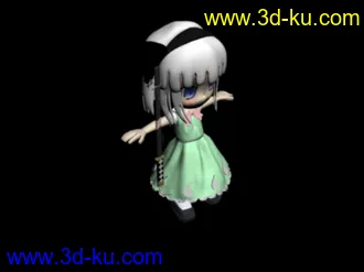 3D打印模型東方 Q版妖夢的图片