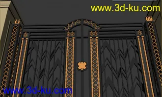 3D打印模型铁门 铁栏杆的图片
