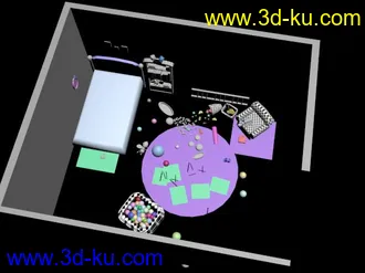 3D打印模型小朋友的卧室的图片