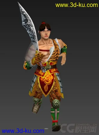 3D打印模型国产男武士*胡乱设计的的图片