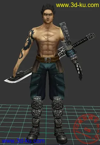 3D打印模型国产男武士*胡乱设计的的图片