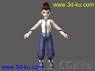 3D打印模型一个Q版武侠人物的图片