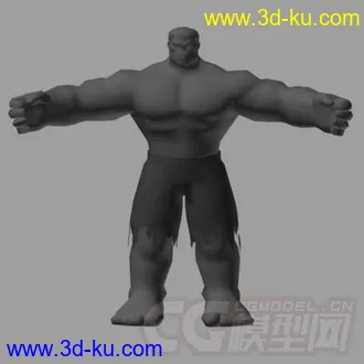 3D打印模型一个绿巨人素模，结构不错的的图片