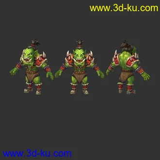 3D打印模型魔兽兽人Q版的图片