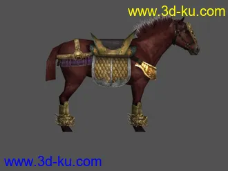 3D打印模型三国无双赤兔马的图片
