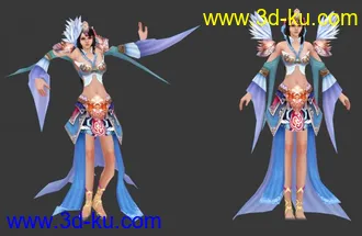 3D打印模型术修-女-装备05带泰国舞姿亮热带帖图的图片