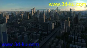 3D打印模型上海中心的场景，配楼很不错，可以放到项目里面使用的图片