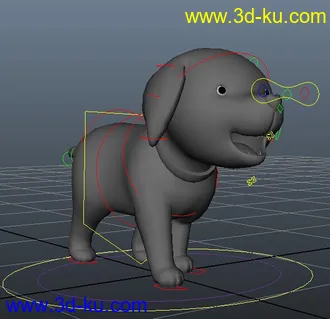 3D打印模型卡通小狗一只的图片
