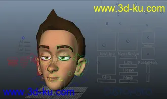 3D打印模型MAYA绑定人物 整理好 上手直接K的图片