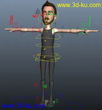 3D打印模型MAYA绑定人物 整理好 上手直接K的图片