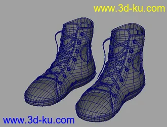 3D打印模型几双鞋子——高跟鞋，converse，登山鞋的图片