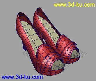 3D打印模型几双鞋子——高跟鞋，converse，登山鞋的图片
