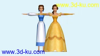 3D打印模型Belle-迪斯尼卡通公主的图片