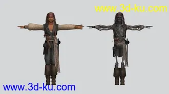 3D打印模型加勒比海盗jack的图片