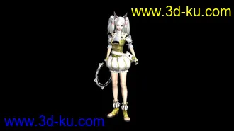 3D打印模型双马尾卡通女孩的图片