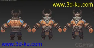3D打印模型剑三男女角色一对的图片