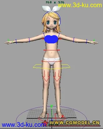 3D打印模型鏡音 リン  附绑定的图片