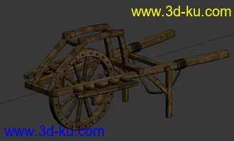3D打印模型独轮手推车的图片