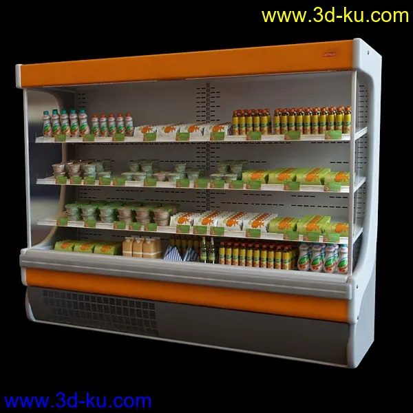 写实超市货柜模型，含些许食物模型的图片1