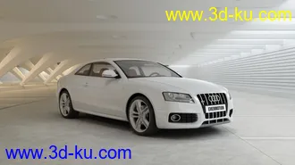 3D打印模型奥迪 有灯光材质 VRAY渲染器的图片