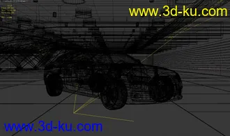 3D打印模型奥迪 有灯光材质 VRAY渲染器的图片