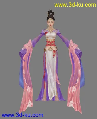 3D打印模型【剑网三】 NPC  长安内城舞女的图片