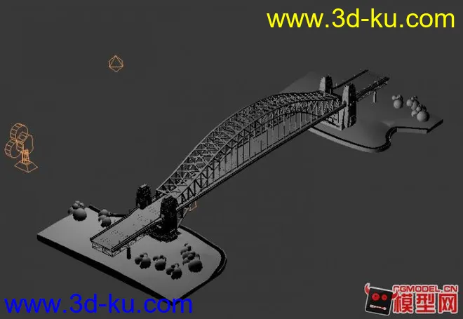 跨江大桥模型的图片1