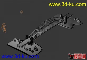 3D打印模型跨江大桥的图片