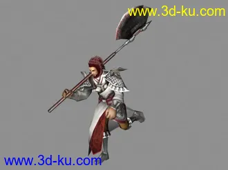 3D打印模型仙剑4人物持斧头的的图片