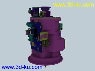 3D打印模型含内部结构的发动机汽缸的图片