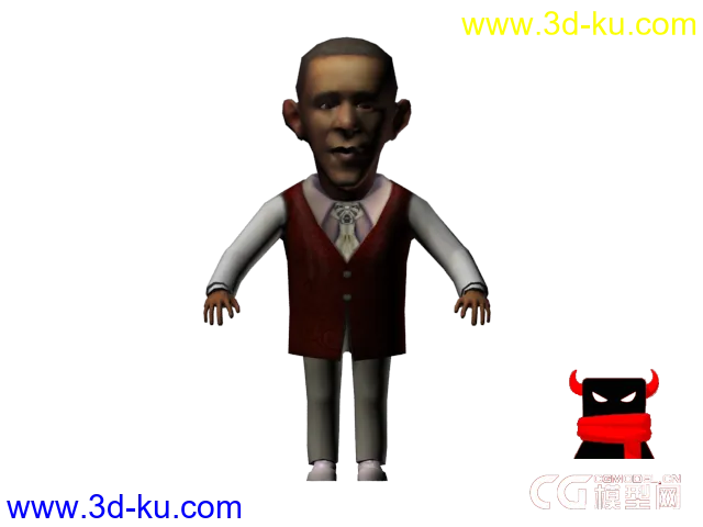 美国总统奥巴马模型——恶搞Q版奥巴马的图片1