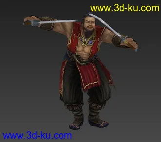 江湖赤卫队双刀模型带动作呈赤卫队帖图的图片