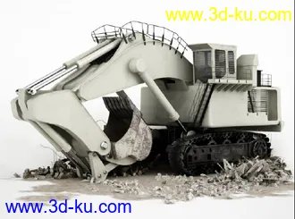 3D打印模型挖掘机的图片