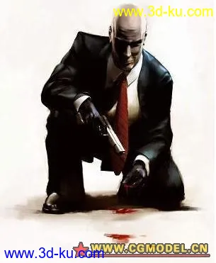 3D打印模型杀手hitman game character biped and texture的图片
