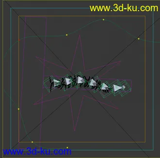 蜈蚣模型自带2套动画，有灯光及贴图的图片
